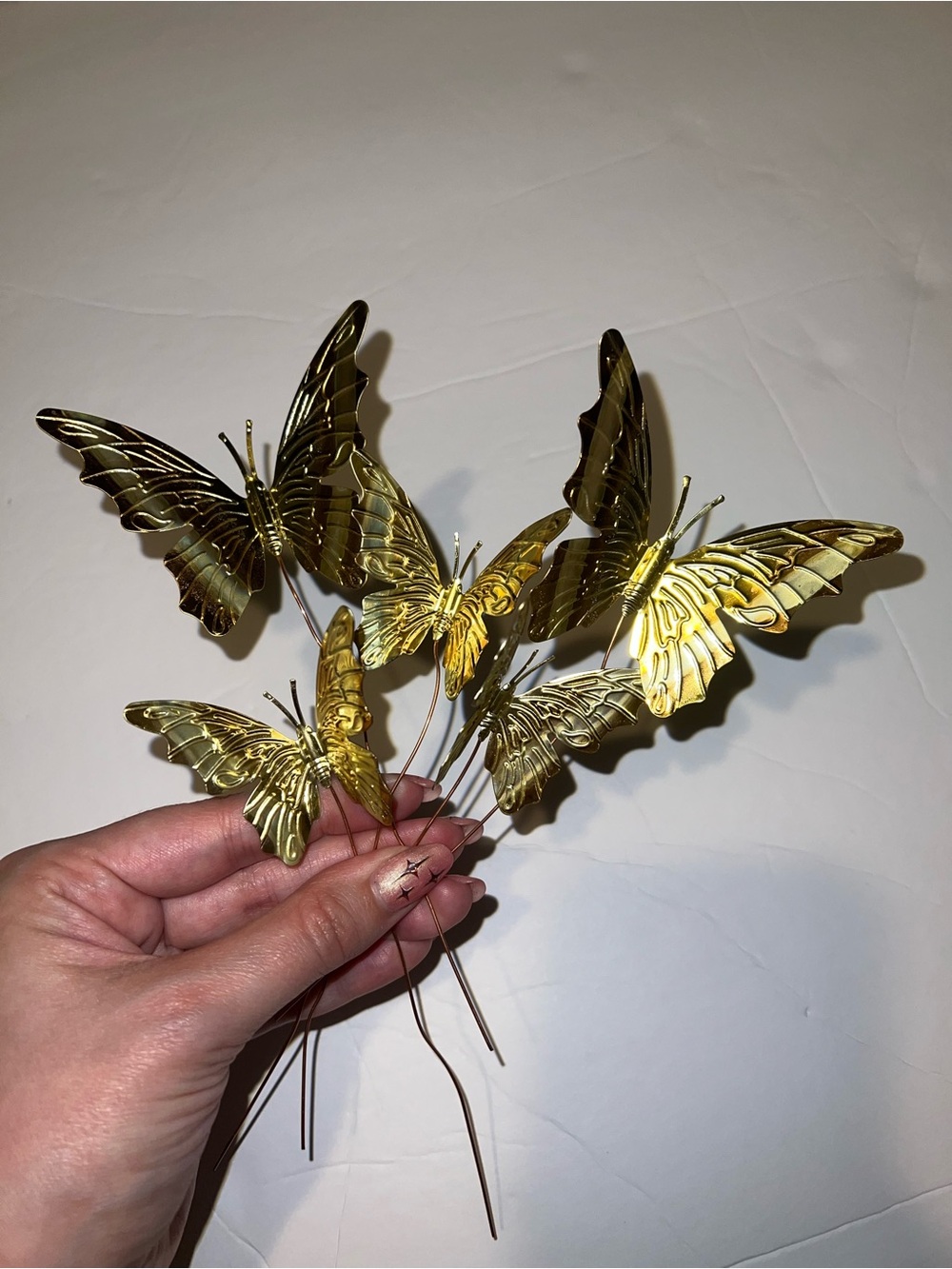 Vintage Home Interiors Brass Butterfly Set